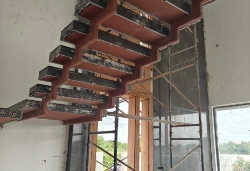 Staircase structure under construction – civil and structural work