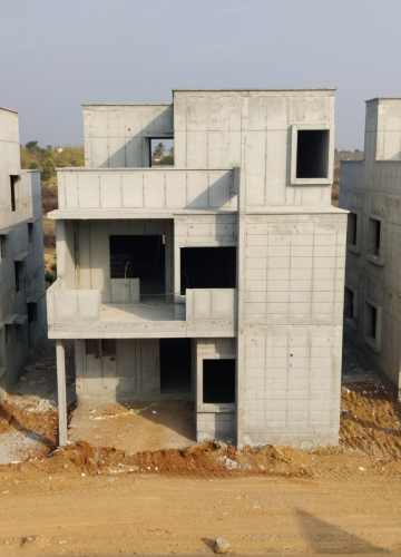 Villas under construction – civil engineering services by Evika Design Studio